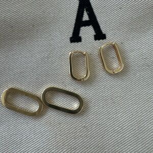 Gold Detachable Dangle Earrings - New